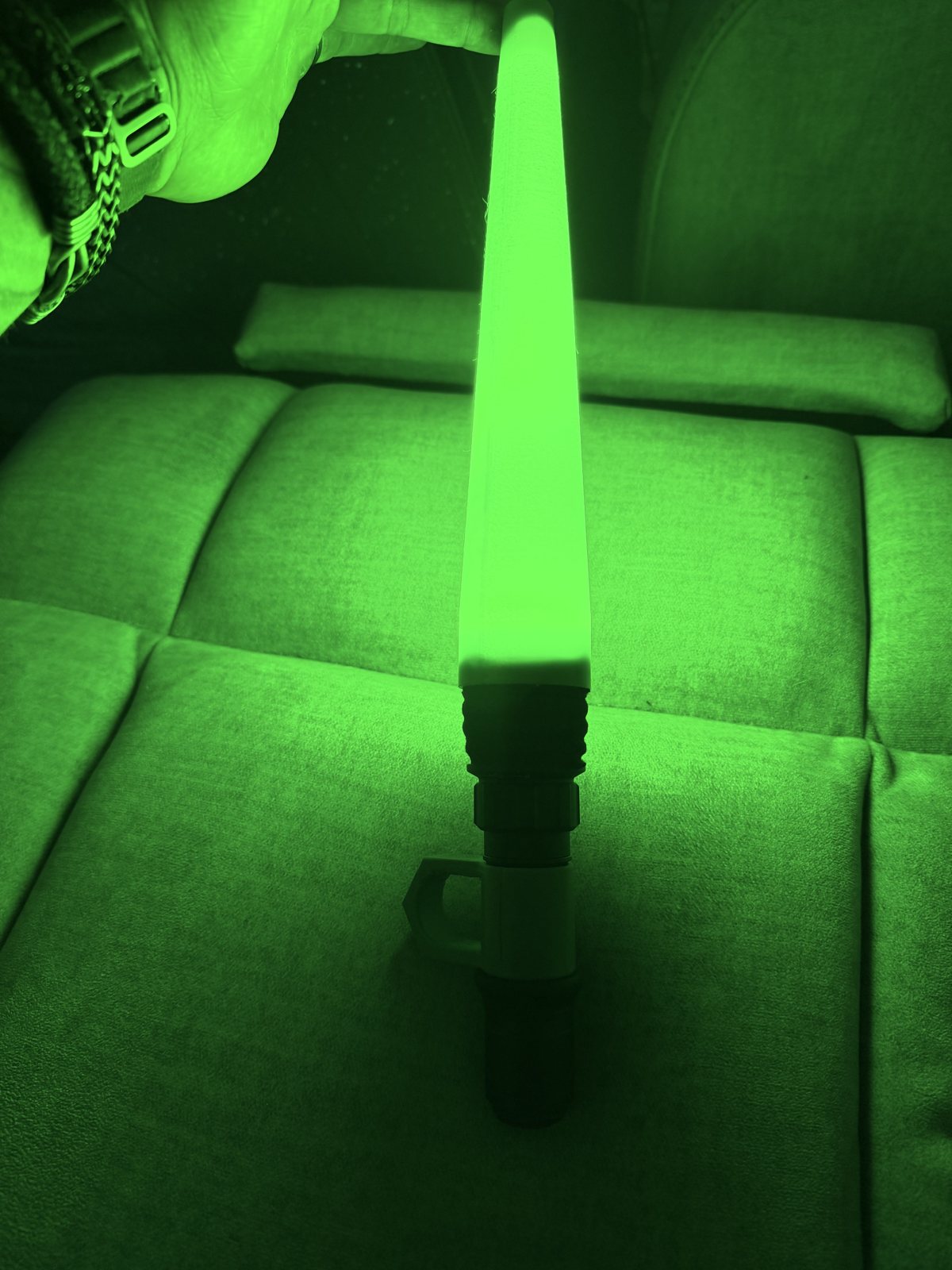 Green illuminated custom printed light wand