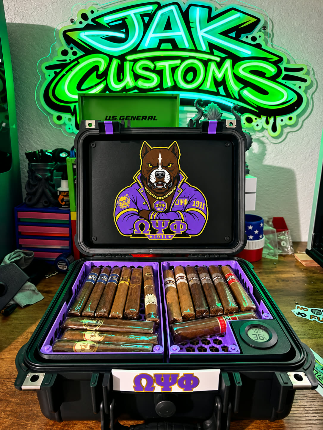 Custom printed case with a fitted foam-style insert