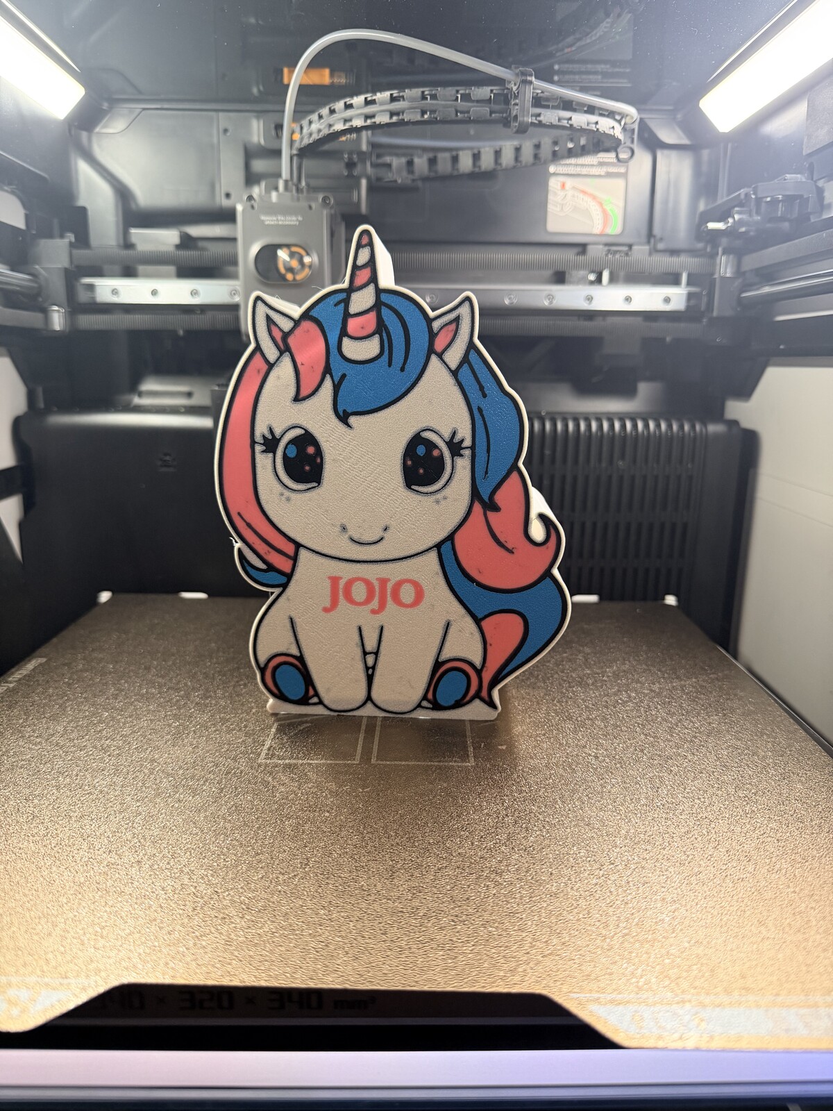 Pastel unicorn wall plaque with a painted mane