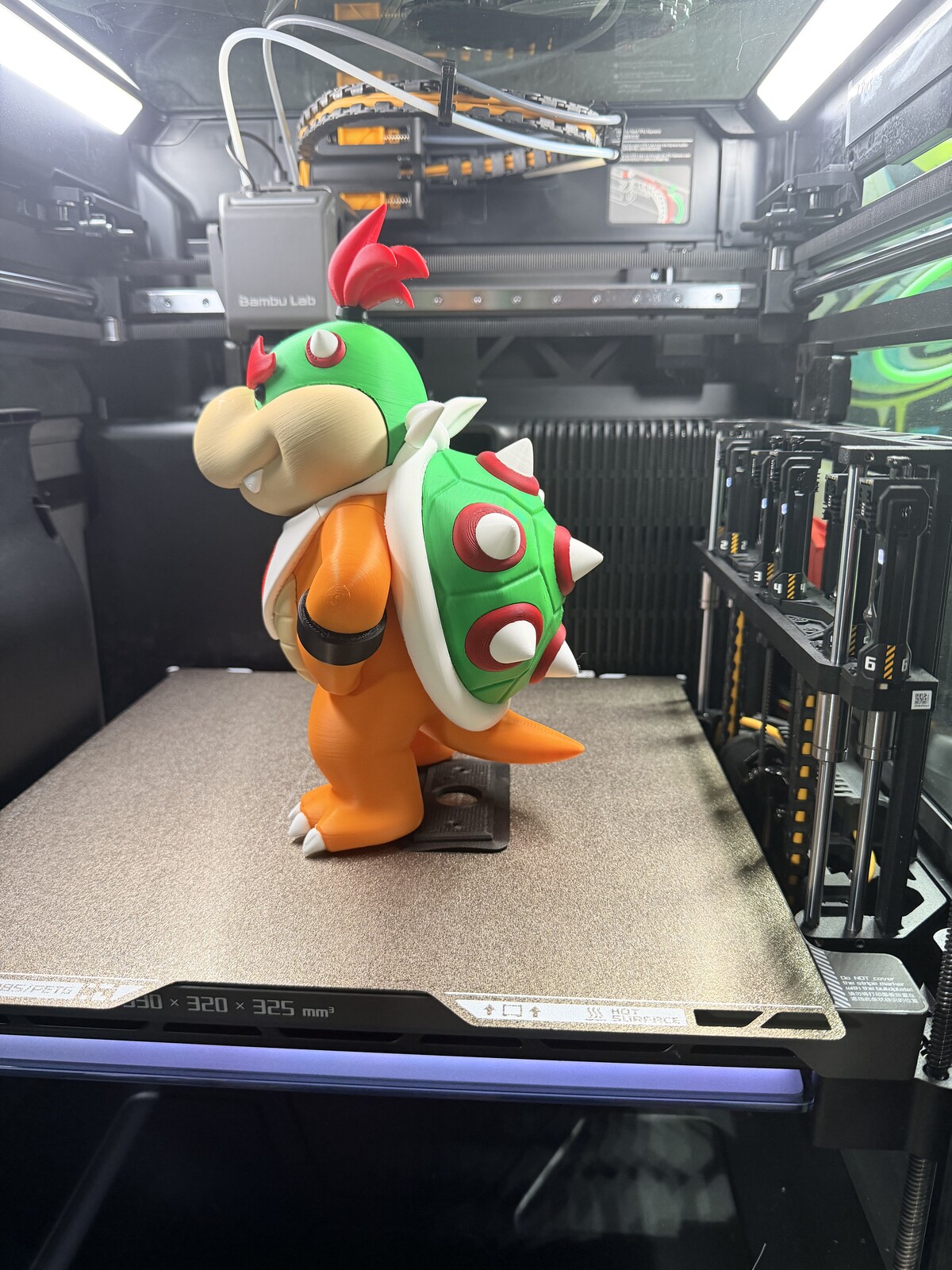 Turtle villain figure with a painted clown shell